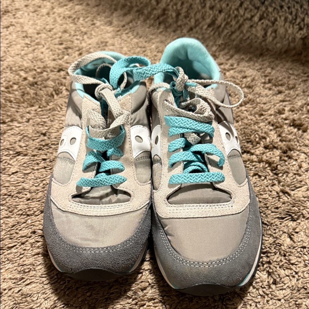 Saucony Kids Sneakers with Teal and Gray